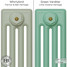 CI-RC-GREEN-017 - Richmond Green 4 Column Victorian Cast Iron Radiator H660mm x W1146mm CI-RC-GREEN-017 - Richmond Green 4 Column Victorian Cast Iron Radiator H660mm x W1146mm